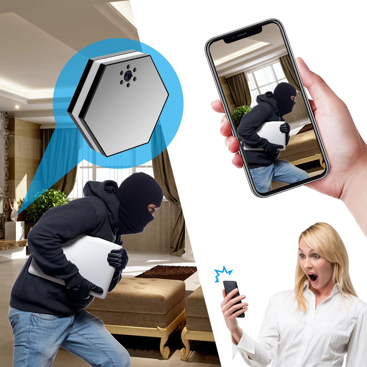 WiFi Security Camera with Clock
